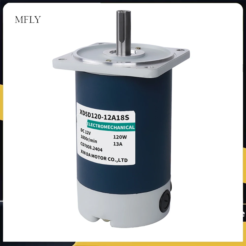 12V 24V 120W stejnosměrný motor Vysokorychlostní motor 1800 ot./min.-3000 ot./min. ve směru hodinových ručiček proti směru hodinových ručiček Motor s nastavitelnými otáčkami s velkým točivým momentem