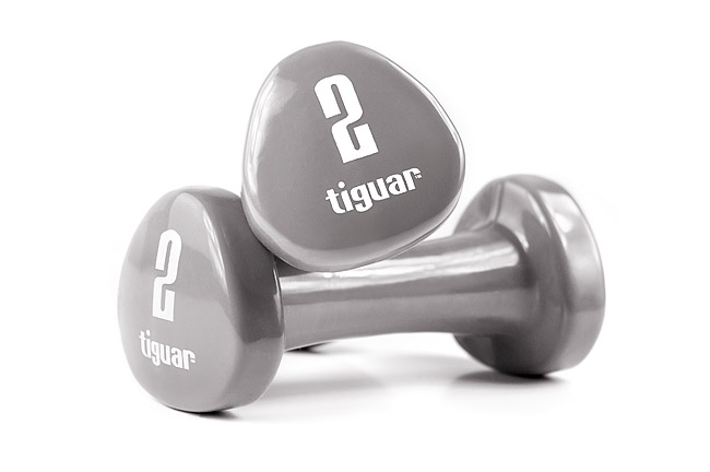 Tiguar jednoruční vinylové činky 2 kg