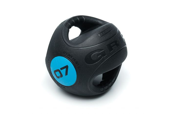 Medicinbál s úchyty 7 kg ESCAPE (modrý)